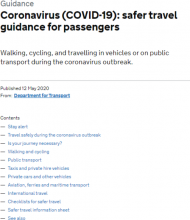 Coronavirus (COVID-19): safer travel guidance for passengers